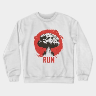 mushroom cloud run vintage Crewneck Sweatshirt